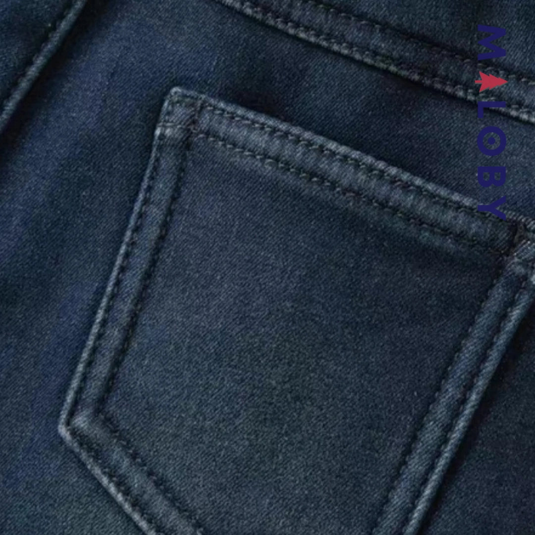 Pantalon évasé brodée enfant fille- bleu -robes et ensembles pour filles, bébés et garcons - MALOBY