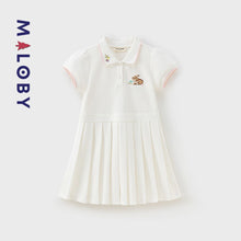 Charger l&#39;image dans la galerie, Robe enfant fille en piqué de coton - blanc -robes et ensembles pour filles, bébés et garcons - MALOBY
