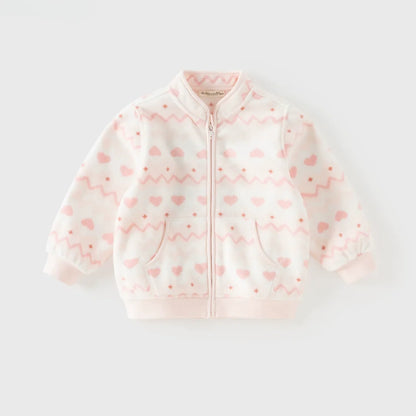 Sweat Polaire à Fermeture Éclair enfant fille -3 Motifs