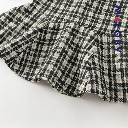 Robe cérémonie  bi-matière enfant fille - noir