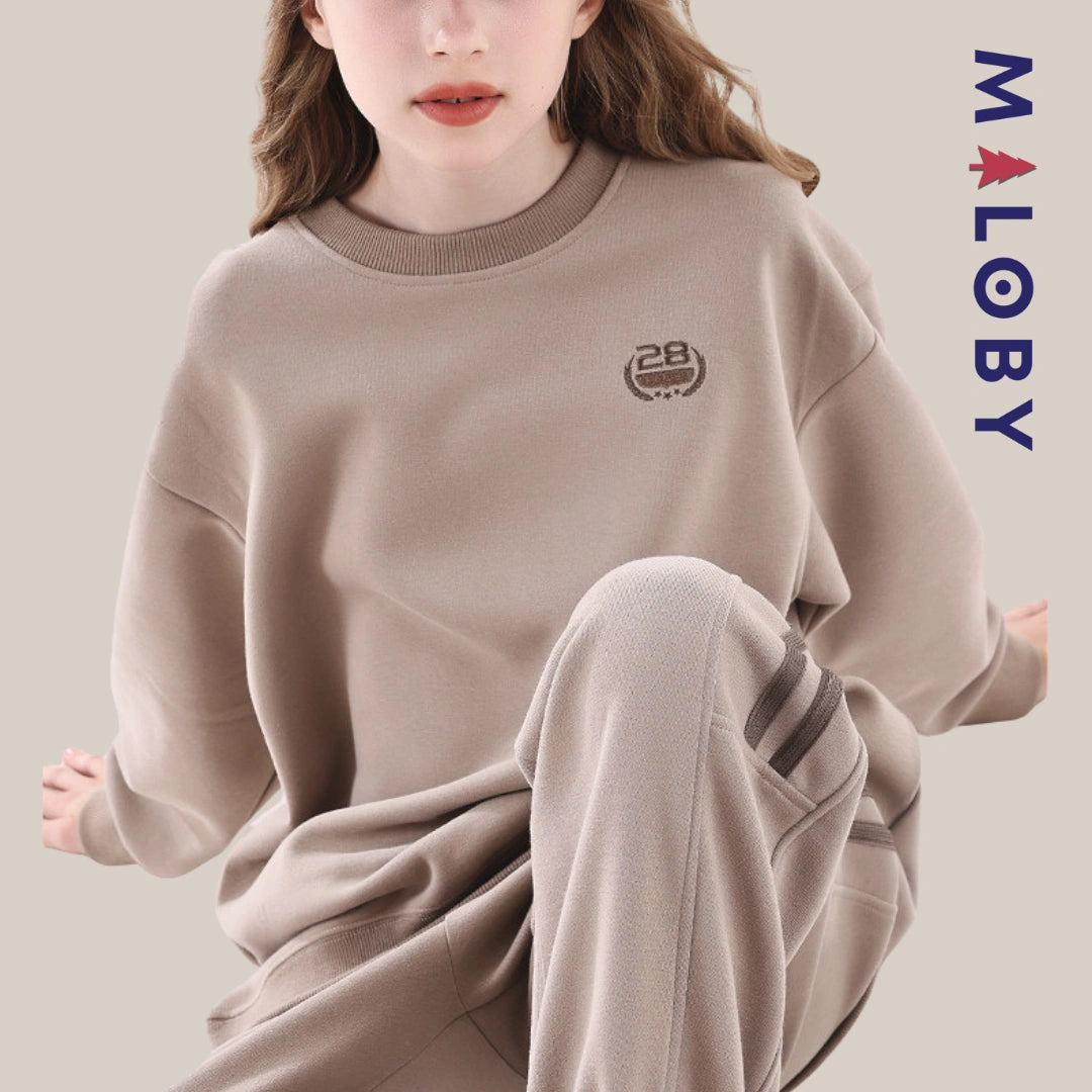 Ensemble sport 2 pièces enfant fille- marron