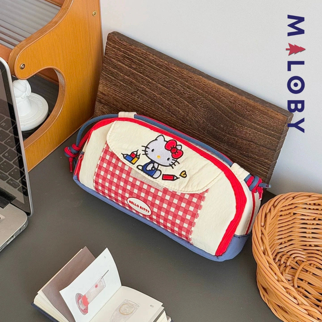 Trousse à crayon motif hello Ketty- Rouge