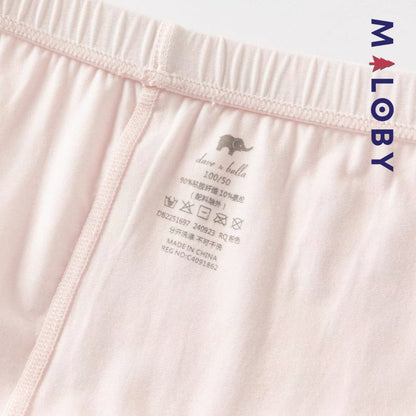 Leggings-short antibactériens enfant fille -Beige/Rose
