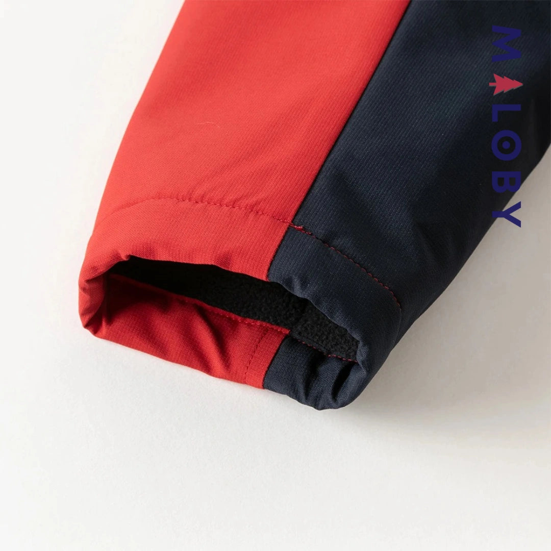 Parka imperméable doublée polaire enfant garçon- rouge