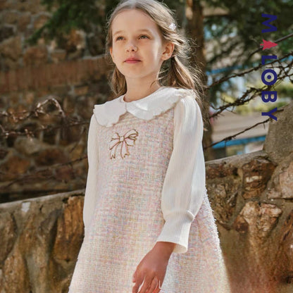 Robe cérémonie à carreaux style chanel enfant fille -Rose -robes et ensembles pour filles, bébés et garcons - MALOBY