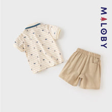 Charger l&#39;image dans la galerie, Ensemble 2 Pièces polo+ short motif marin - Enfant garçon -robes et ensembles pour filles, bébés et garcons - MALOBY
