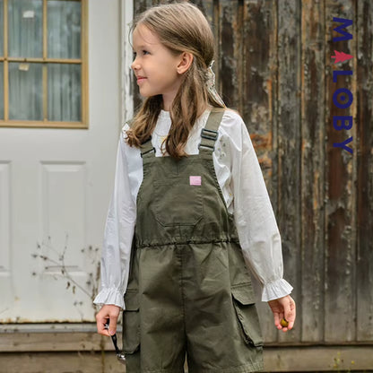 Chemise brodée en pur coton enfant fille -Beige