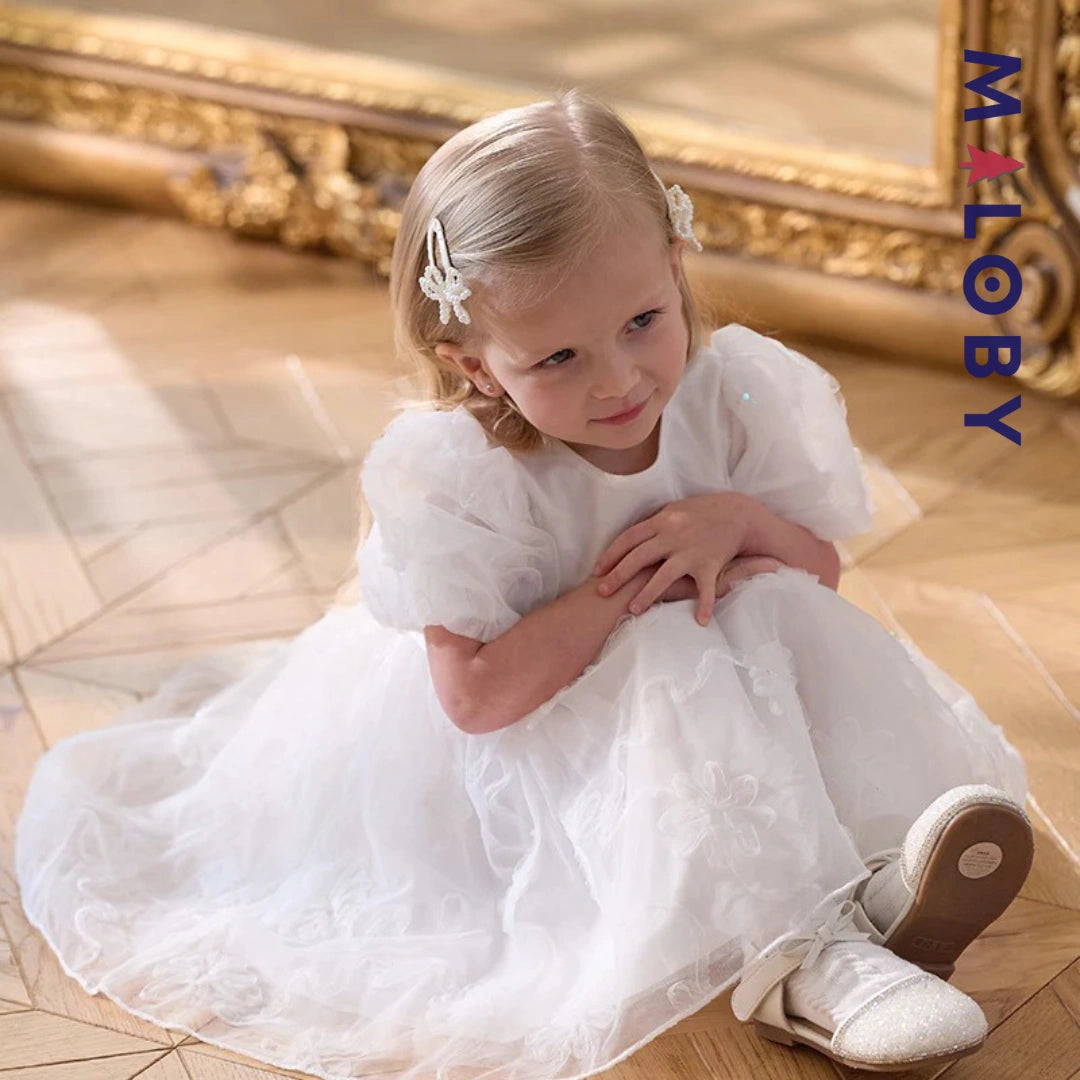 Robe cérémonie effet 2 en 1 -Blanc -robes et ensembles pour filles, bébés et garcons - MALOBY