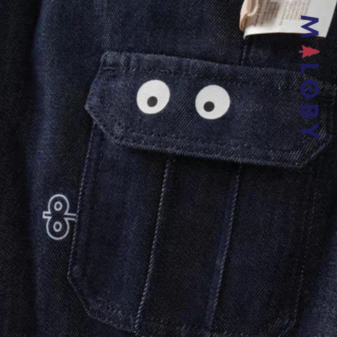 Pantalon battle en Denim décontracté enfant garçon-Marine -robes et ensembles pour filles, bébés et garcons - MALOBY