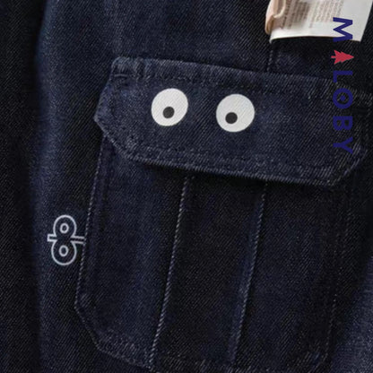 Pantalon battle en Denim décontracté enfant garçon-Marine -robes et ensembles pour filles, bébés et garcons - MALOBY