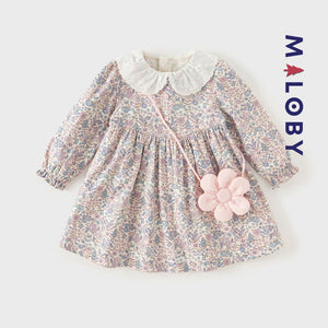 Ensemble Robe motifs fleuris +sac -robes et ensembles pour filles, bébés et garcons - MALOBY