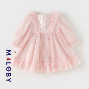 Robe de princesse à volants - rose pâle -robes et ensembles pour filles, bébés et garcons - MALOBY