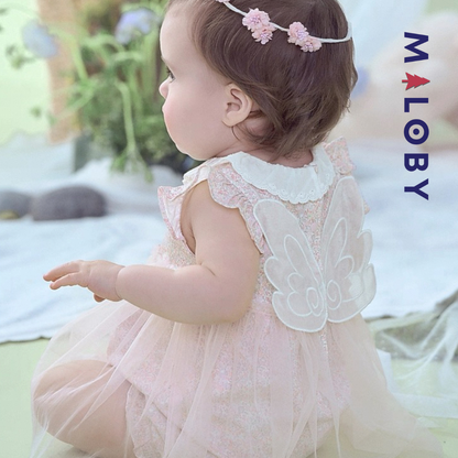 Robe cérémonie bébé fille - rose imprimé