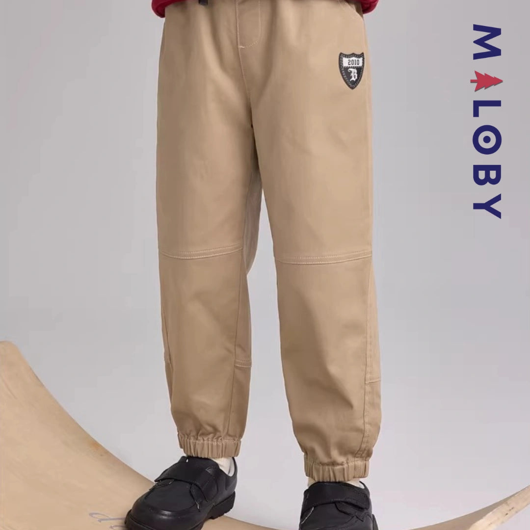 Pantalon jogging décontracté enfant garçon -Kaki -robes et ensembles pour filles, bébés et garcons - MALOBY