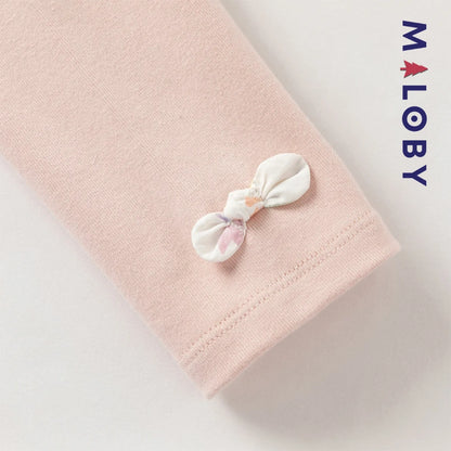 Ensemble fleuri blouse & legging enfant fille- Rose