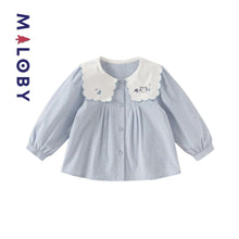 Charger l&#39;image dans la galerie, Chemise enfant fille à carreaux- Blanc/Bleu
