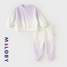 Charger l&#39;image dans la galerie, Ensemble sport fille sweat + pantalon - violet -robes et ensembles pour filles, bébés et garcons - MALOBY
