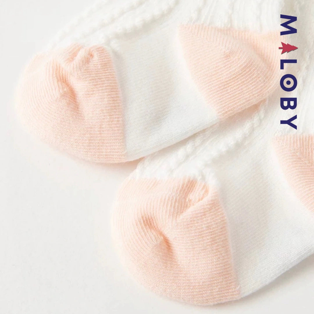 Paire de chaussettes hautes ajourées - Fille -robes et ensembles pour filles, bébés et garcons - MALOBY