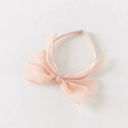 Bandeau princesse à fleur pour cérémonie -Rose