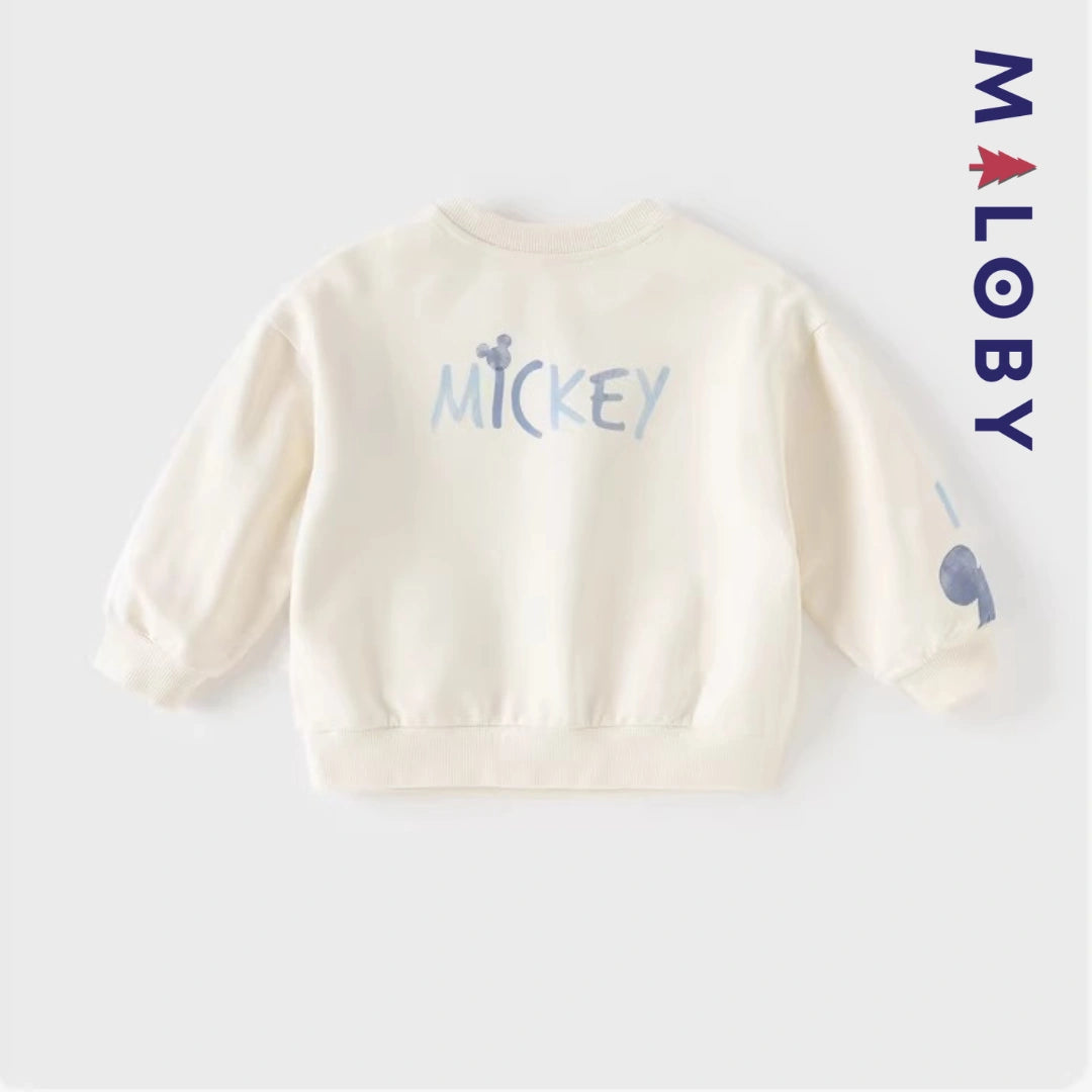 Sweat-shirt Motif Disney manches longues enfant garçon -Beige -robes et ensembles pour filles, bébés et garcons - MALOBY