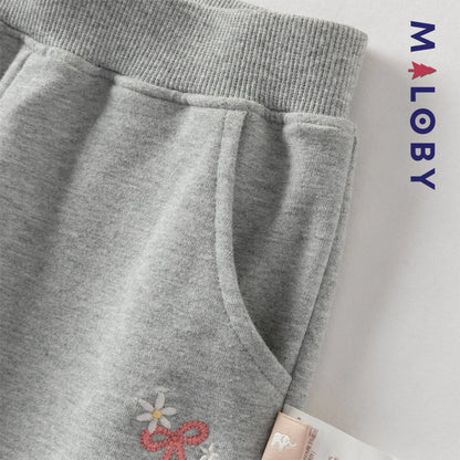 Ensemble 2 pièces sweat-shirt + pantalon enfant fille- Rose -robes et ensembles pour filles, bébés et garcons - MALOBY