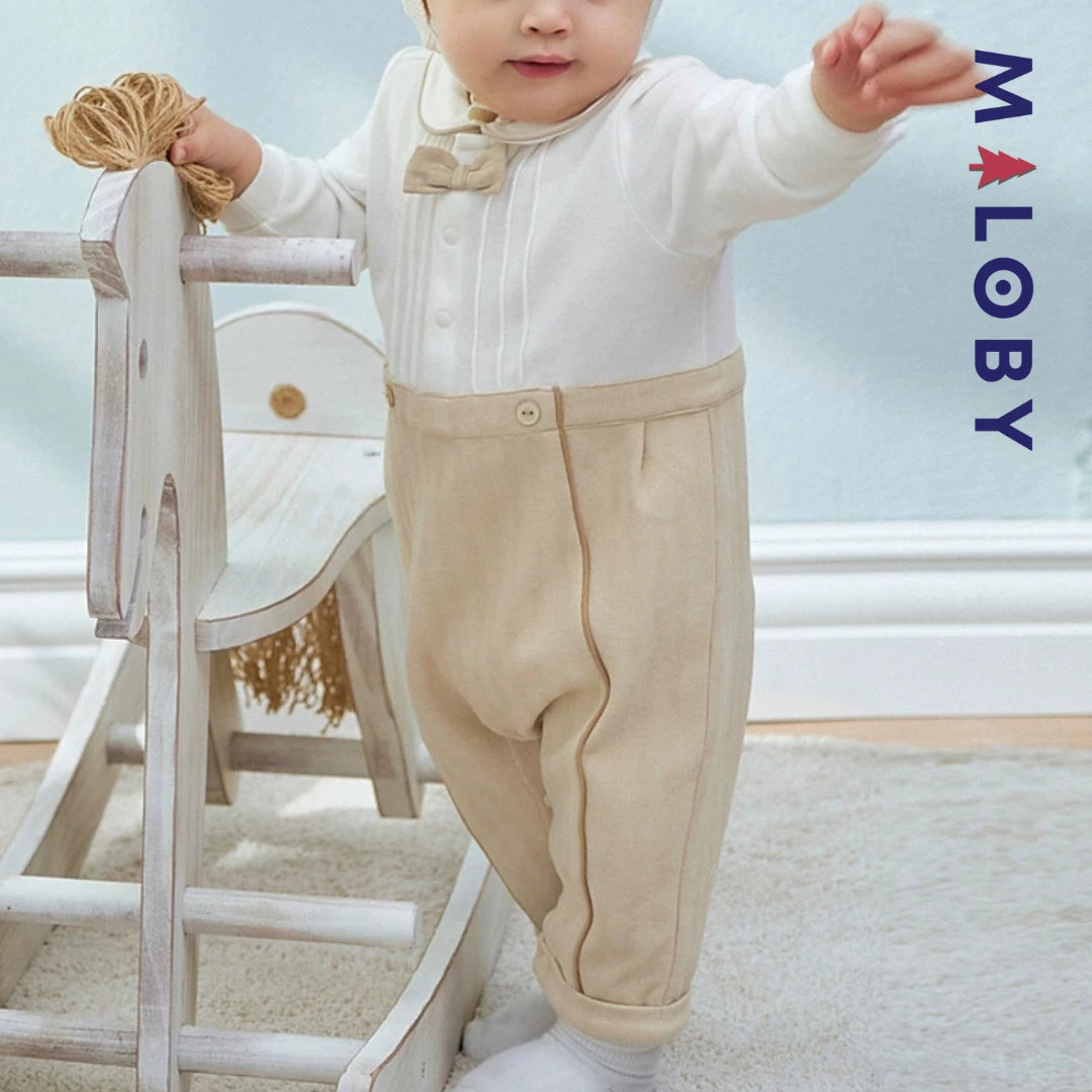 Ensemble habillé Bébé Garçon - Beige -robes et ensembles pour filles, bébés et garcons - MALOBY