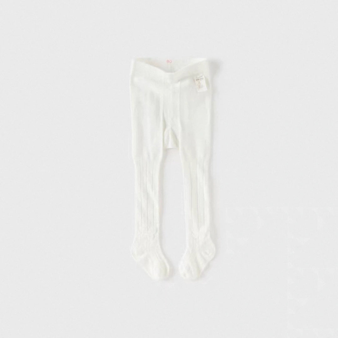 Collants fins motif papillon enfant fille blanc et rose, vêtement enfant maroc - MALOBY