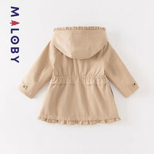 Charger l&#39;image dans la galerie, Trench à capuche enfant fille - beige -robes et ensembles pour filles, bébés et garcons - MALOBY
