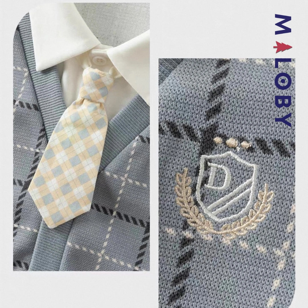 Ensemble habillé cardigan+pantalon enfant garçon - bleu