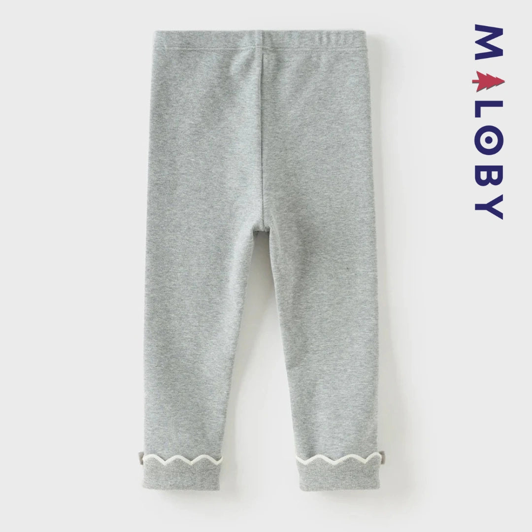 Legging à nœud enfant fille - gris -robes et ensembles pour filles, bébés et garcons - MALOBY