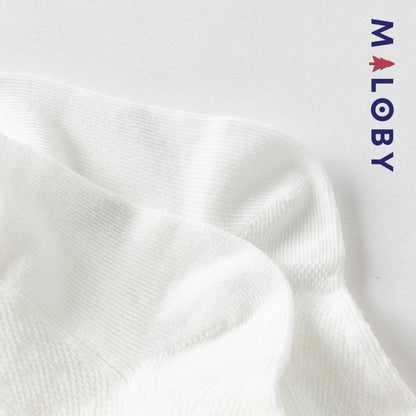 Chaussettes mi-mollet à nœud enfant fille - Blanc