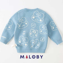 Charger l&#39;image dans la galerie, Pull en maille garçon- Bleu -robes et ensembles pour filles, bébés et garcons - MALOBY
