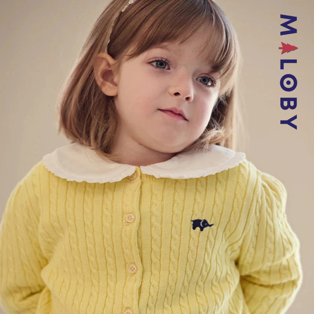Cardigan basic 100% coton enfant  fille