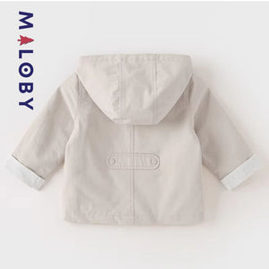 Veste à capuche manches longues enfant Garçon - beige -robes et ensembles pour filles, bébés et garcons - MALOBY