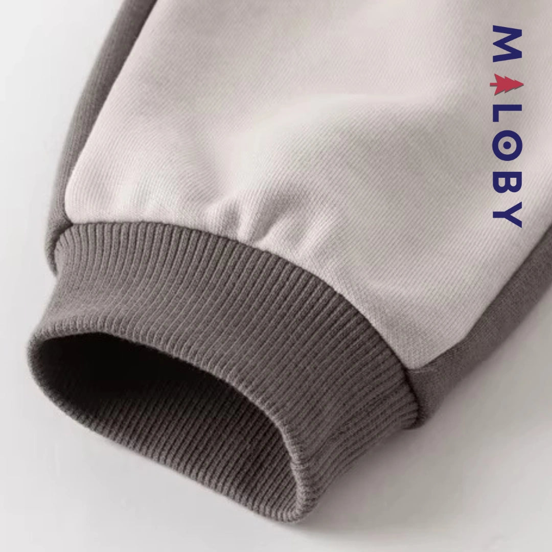 Pantalon jogging avec poches à rabat sport enfant garçon -Gris -robes et ensembles pour filles, bébés et garcons - MALOBY