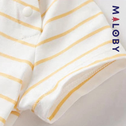 Combinaison rayé motif fantaisie Bébé garçon -Jaune