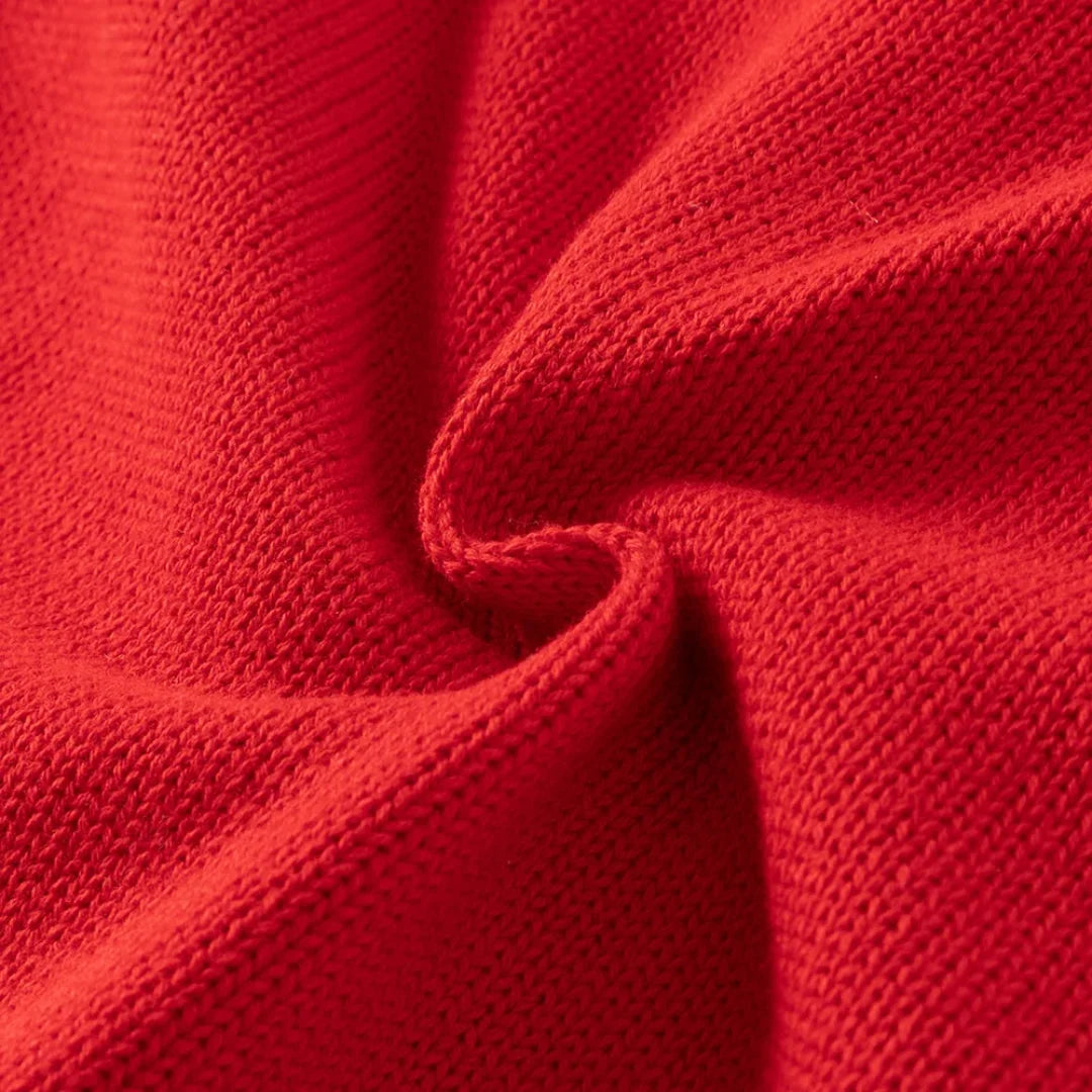 Gilet sans manches en maille 100% coton enfant fille -Rouge/Rose