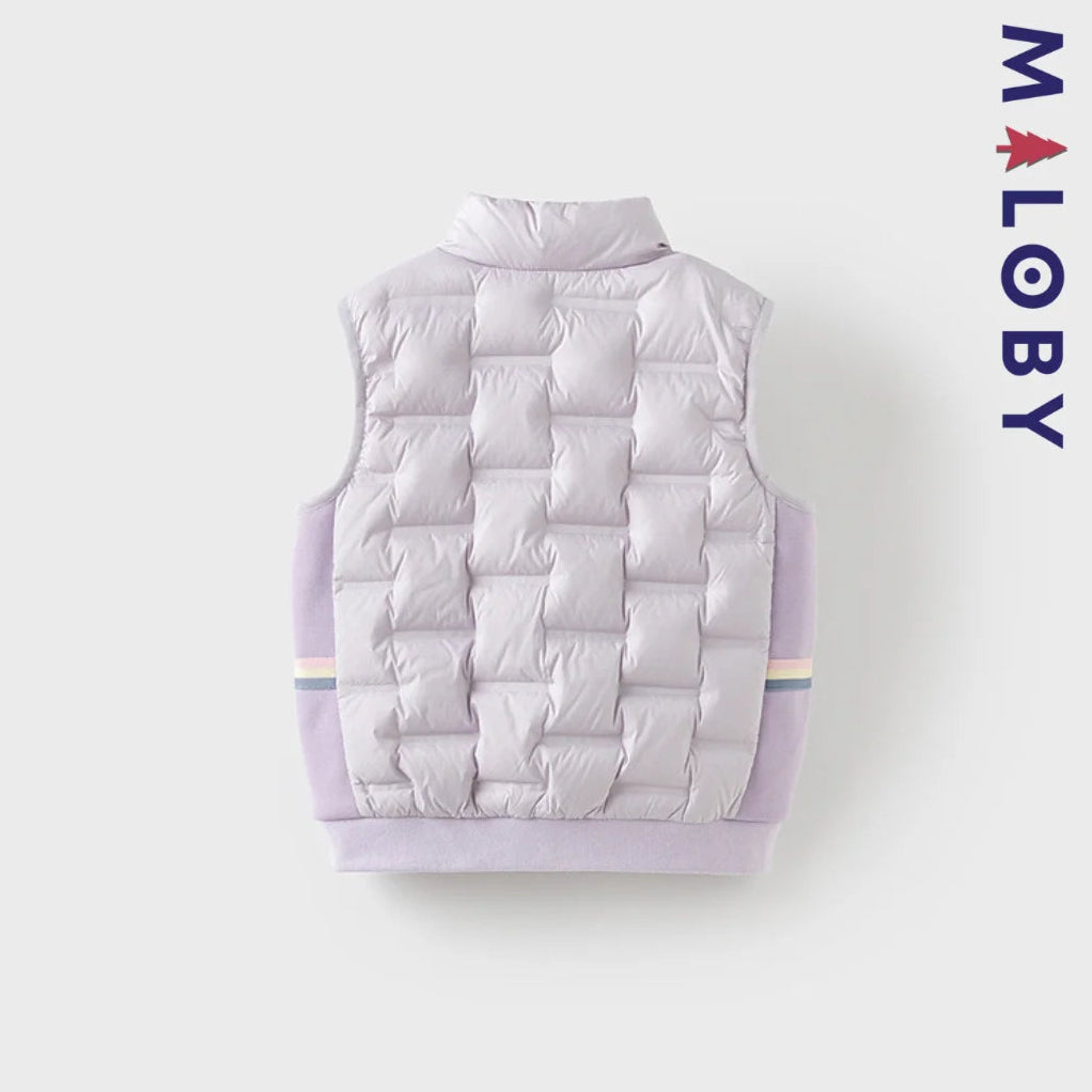 Doudoune sans manches enfant fille- Violet -robes et ensembles pour filles, bébés et garcons - MALOBY