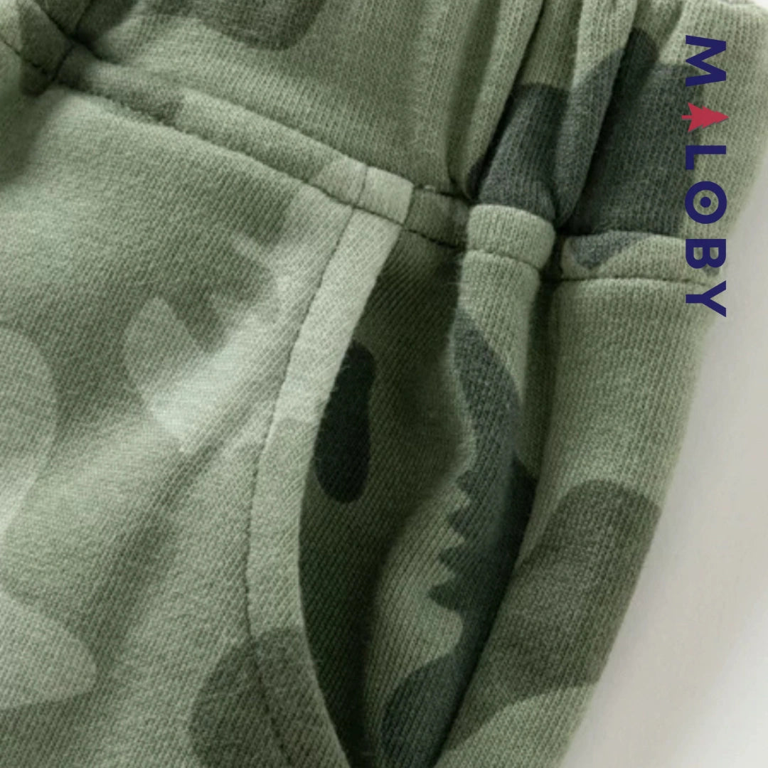 Ensemble 2 pièces sweat + Jogging enfant garçon- vert militaire -robes et ensembles pour filles, bébés et garcons - MALOBY