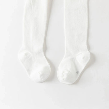Collants fins unis enfant fille blanc, vêtement enfant maroc - MALOBY