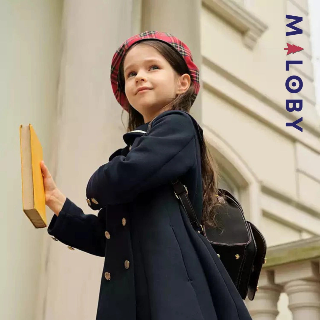 Manteau marin enfant fille - bleu -robes et ensembles pour filles, bébés et garcons - MALOBY