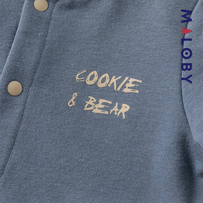 Combinaison longue en molleton enfant garçon - Gris bleu