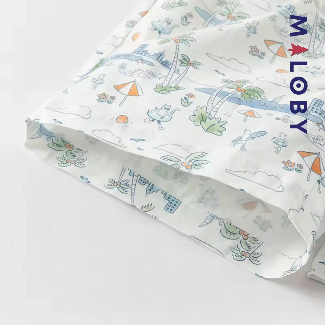 Ensemble Eté 2 Pièces t-shirt+short enfant garçon -Bleu ciel