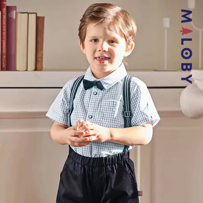 Ensemble cérémonie à 3 pièces enfant garçon- bleu