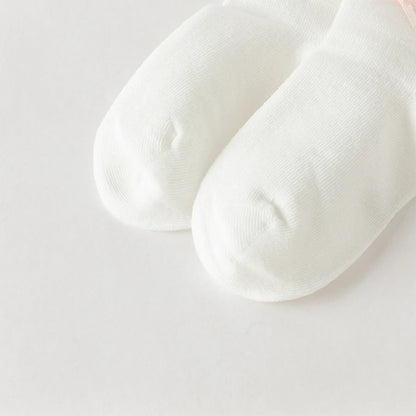 Chaussettes mi- mollet en maille enfant fille -Blanc