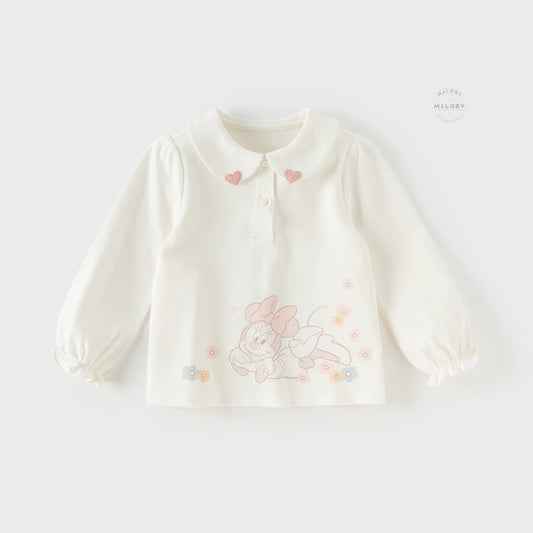 Blouse Minnie style polo enfant fille beige, vêtement enfant maroc - MALOBY