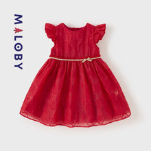 Charger l&#39;image dans la galerie, Robe d&#39;Été brodée enfant fille - Rouge -robes et ensembles pour filles, bébés et garcons - MALOBY
