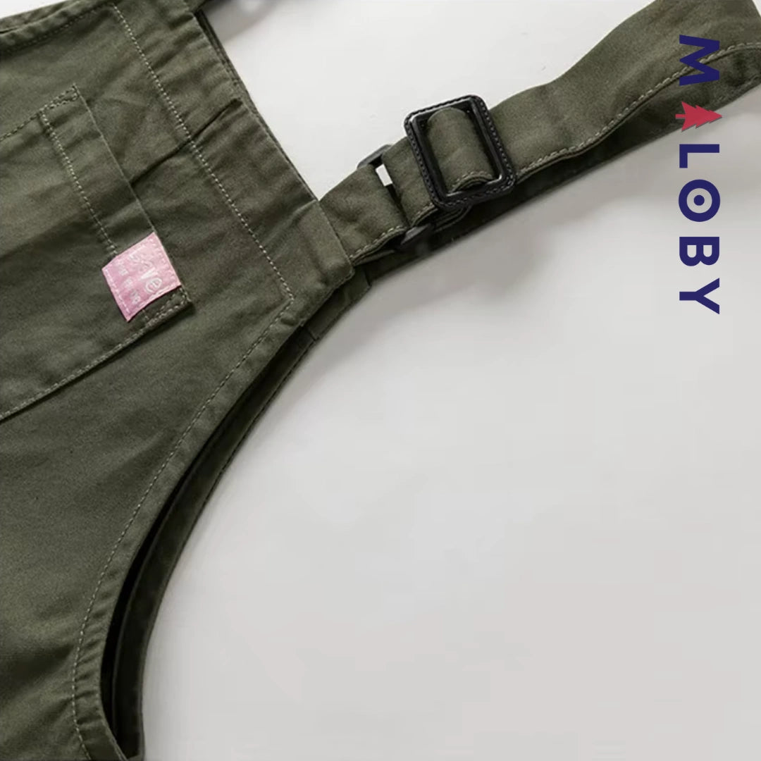 Ensemble Chaussettes +Salopette Short Cargo Enfant fille -Kaki