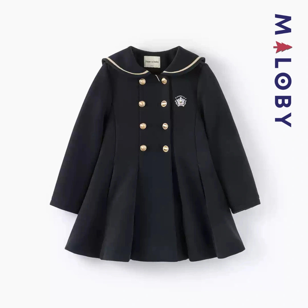 Manteau marin enfant fille - bleu -robes et ensembles pour filles, bébés et garcons - MALOBY