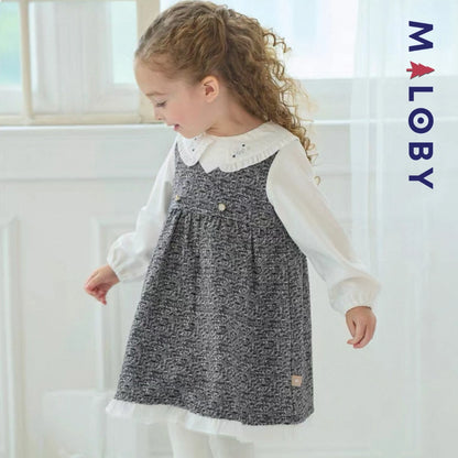 Robe style chanel enfant fille- Marine -robes et ensembles pour filles, bébés et garcons - MALOBY